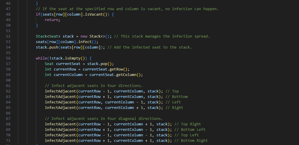 Java infection simulation project
