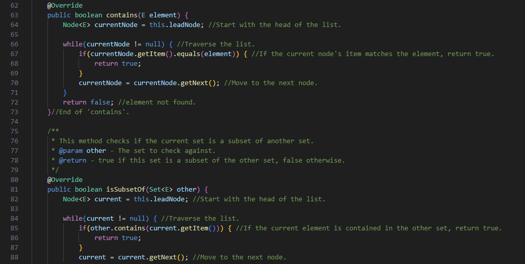 Java linked list project